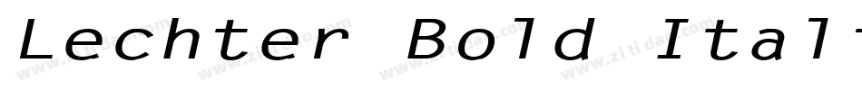 Lechter Bold Italic字体转换